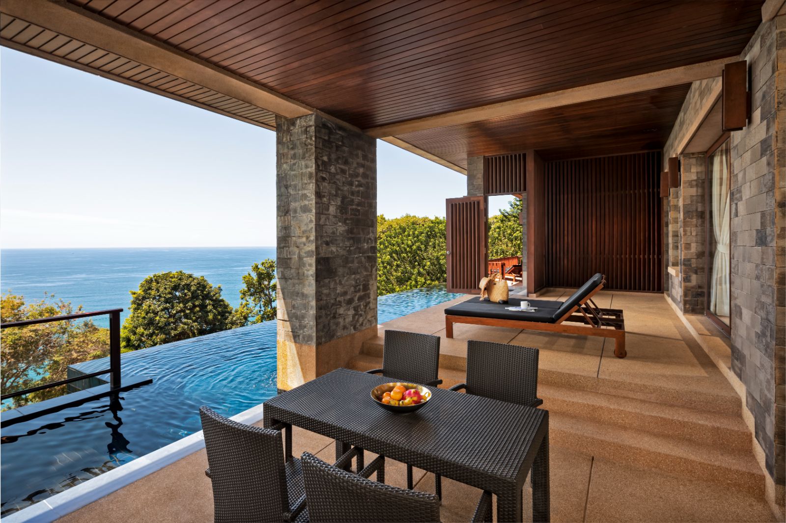 Ocean Pool Suite private deck and pool at Paresa resort in the Phuket region of Thailand