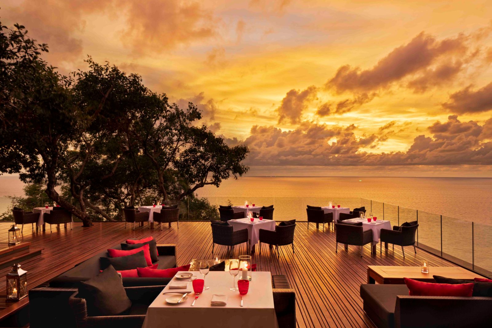 Talung Thai Restaurant outside dining area at Paresa resort in the Phuket region of Thailand
