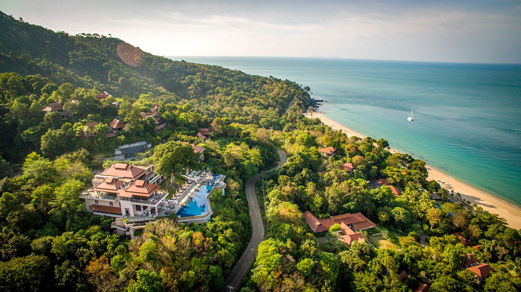 Aerial view of Pimalai Resort in Koh Lanta