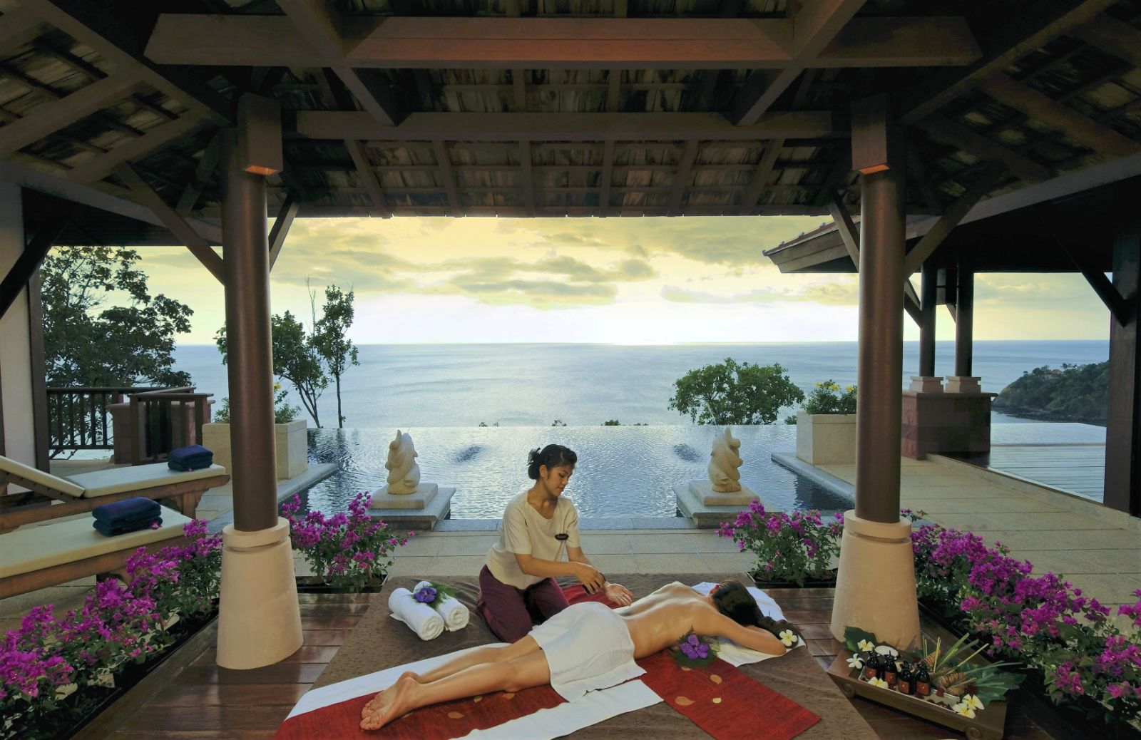 Spa treatment at luxury resort Pimalai 