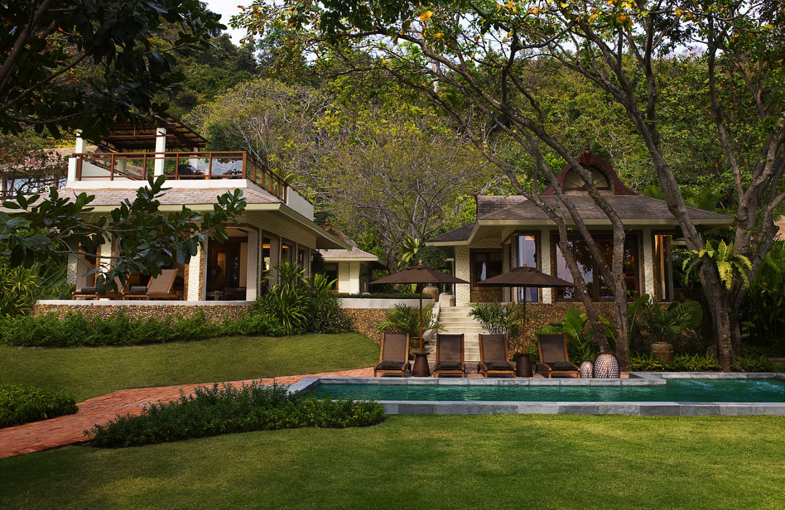 Phranang Villa exterior at Rayavadee in the Krabi region of Thailand