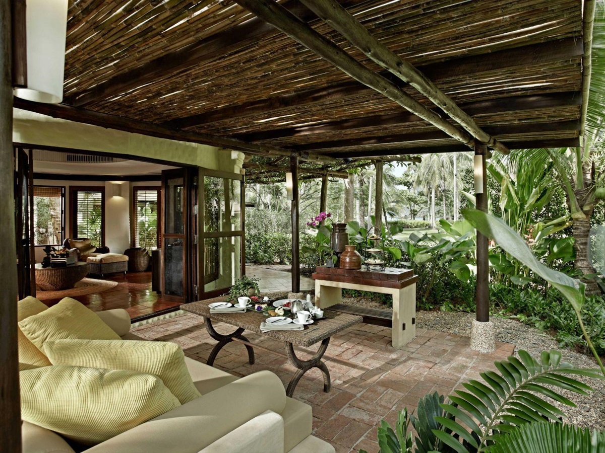 Pavilion villa terrace at Rayavadee in the Krabi region of Thailand