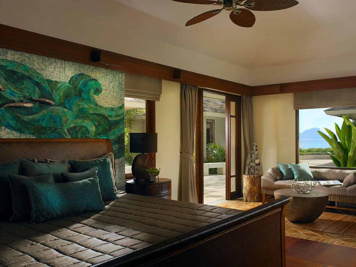 Phranang villa king size bedroom at Rayavadee in the Krabi region of Thailand