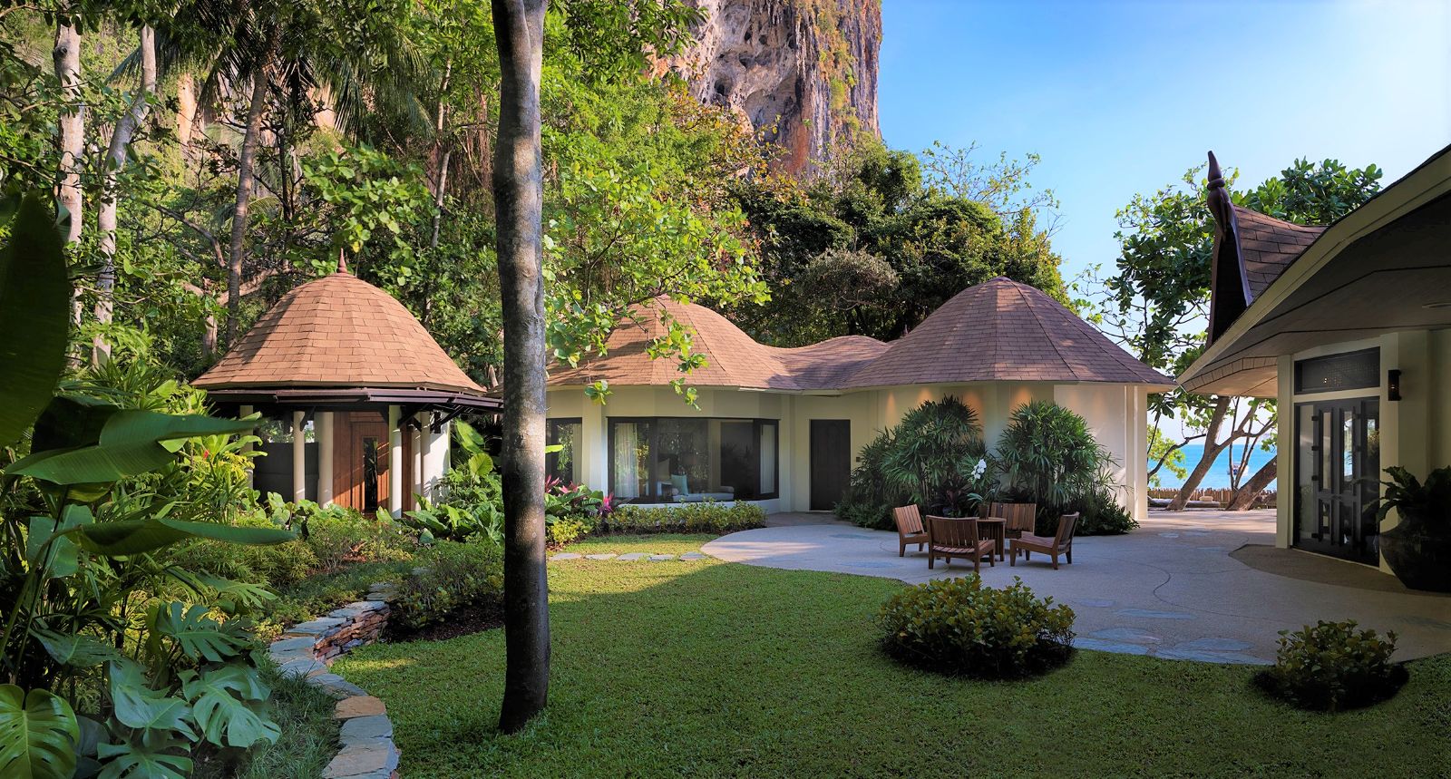 The Rayavadee Villa exterior at Rayavadee in the Krabi region of Thailand