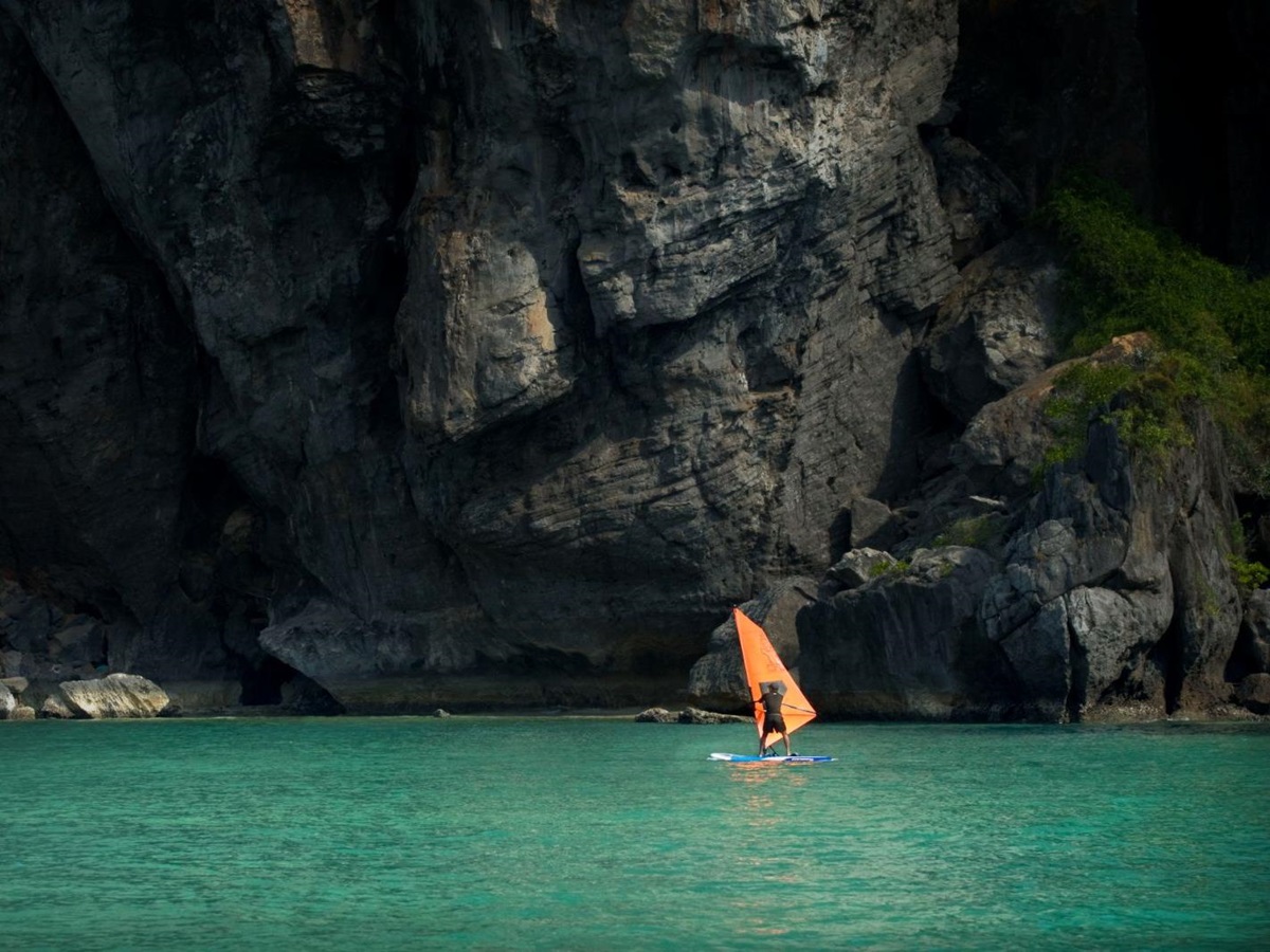 Watersports near the grounds of Rayavadee in the Krabi region of Thailand