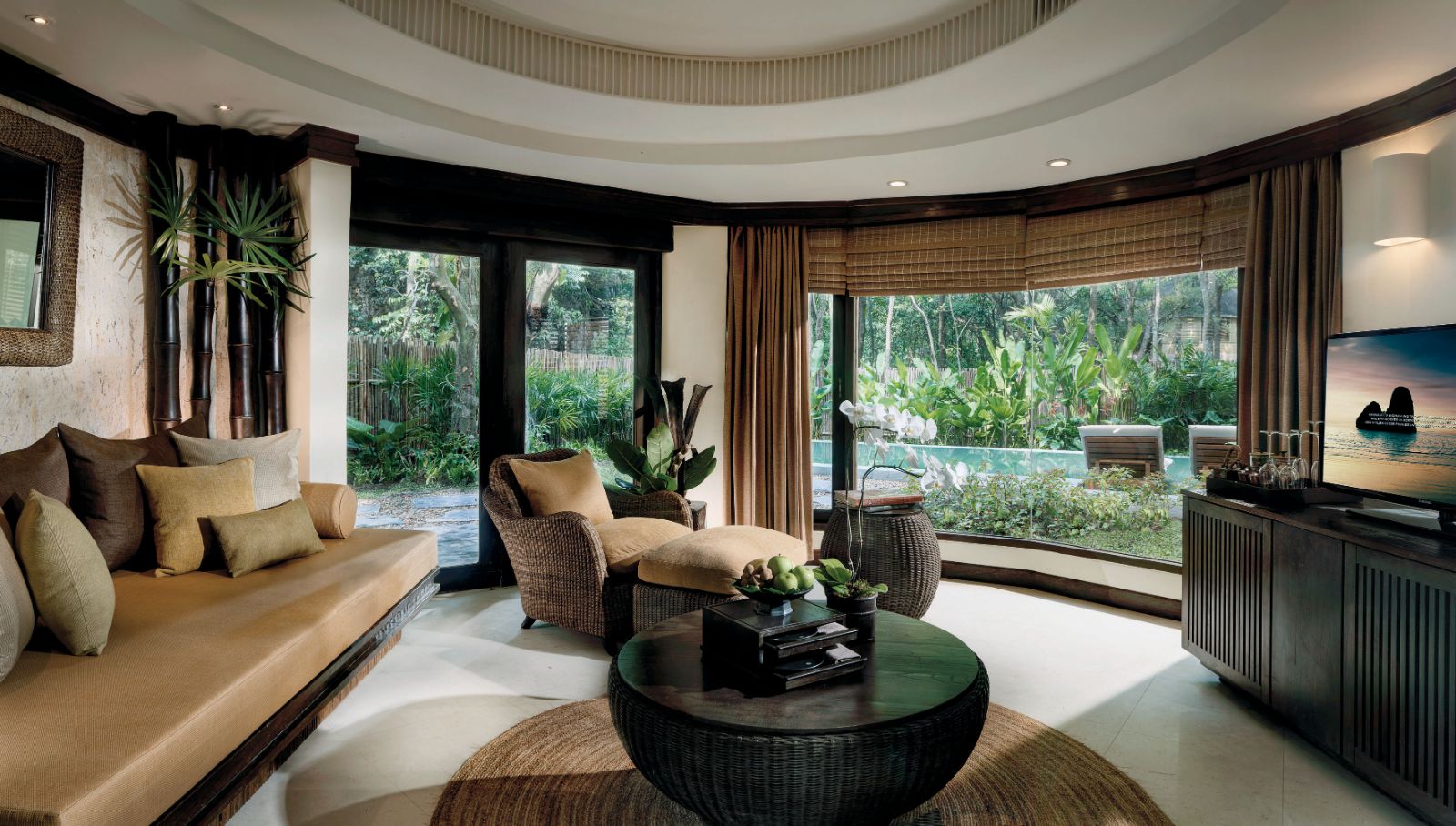 pool pavilion villa living room at Rayavadee in the Krabi region of Thailand