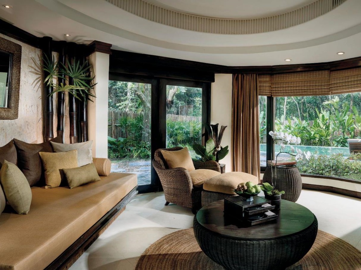 pool pavilion villa living room at Rayavadee in the Krabi region of Thailand
