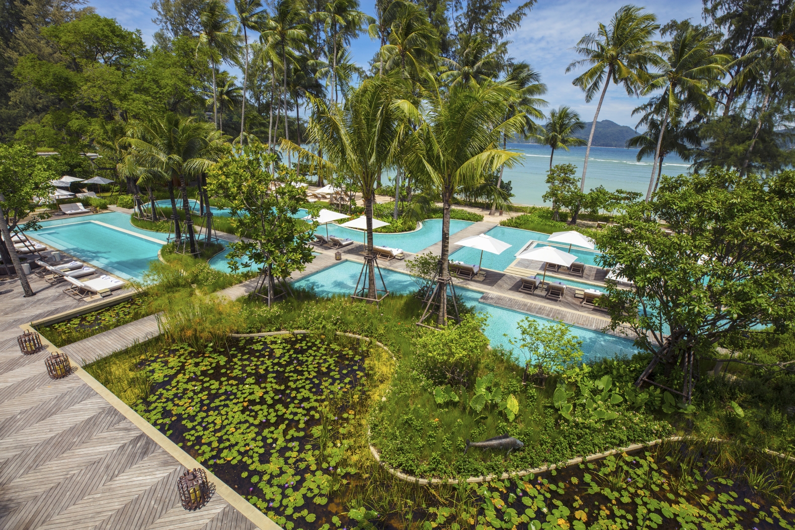Main freeform pool at Rosewood