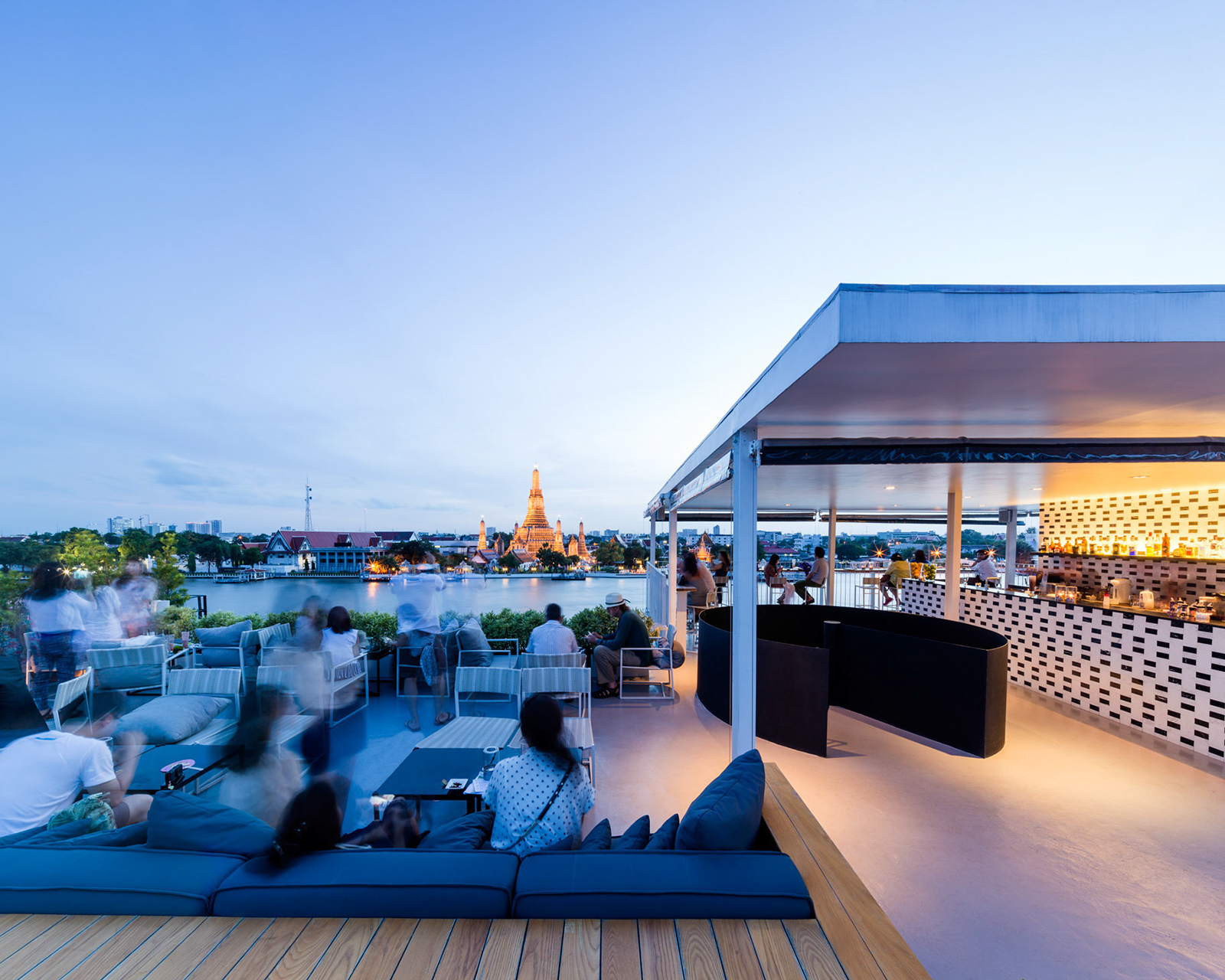 rooftop bar of sala rattanakosin bangkok, thailand