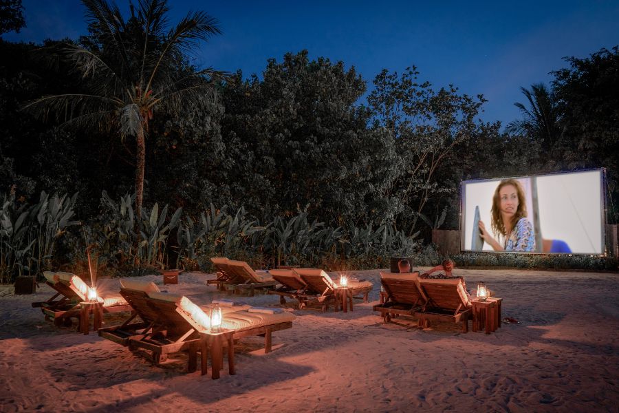 Outdoor cinema experience at luxury resort six sense yao noi