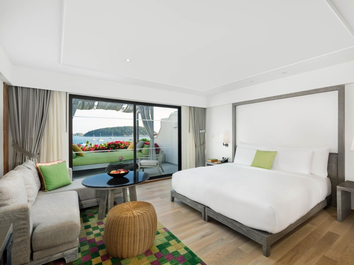 Family suite bedroom at The Nai Harn resort in the Phuket region of Thailand