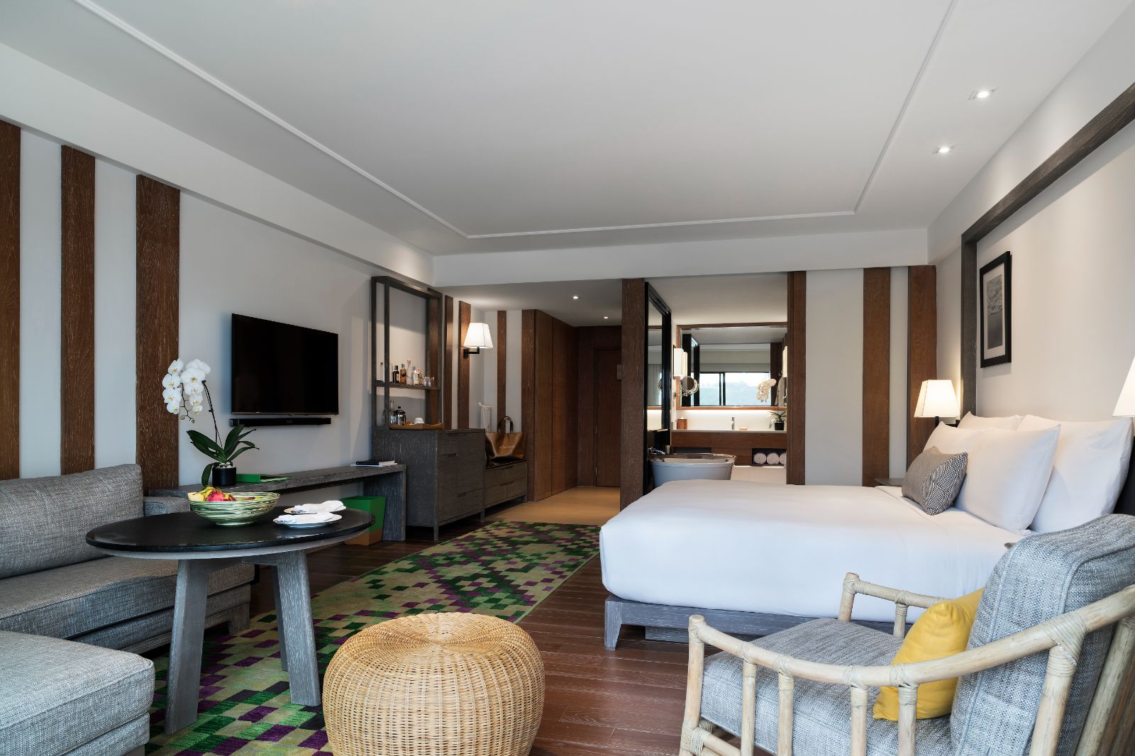 Ocean view guest suite at The Nai Harn resort in the Phuket region of Thailand
