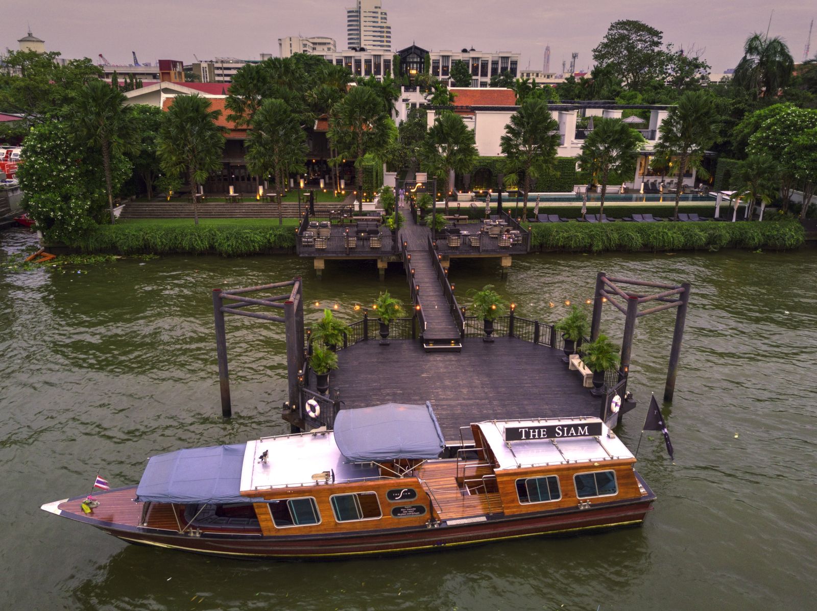 River cruise from the private pier of the Siam Hotel in Bangkok