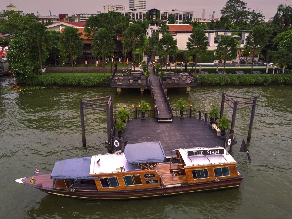 River cruise from the private pier of the Siam Hotel in Bangkok