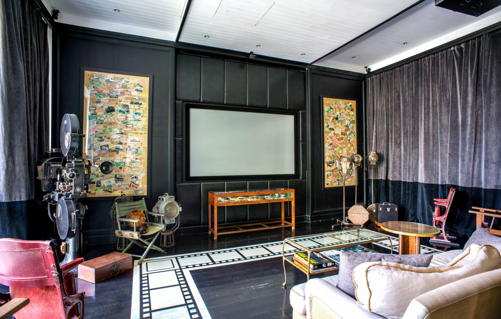 Movie screening room at the Siam Hotel in Bangkok