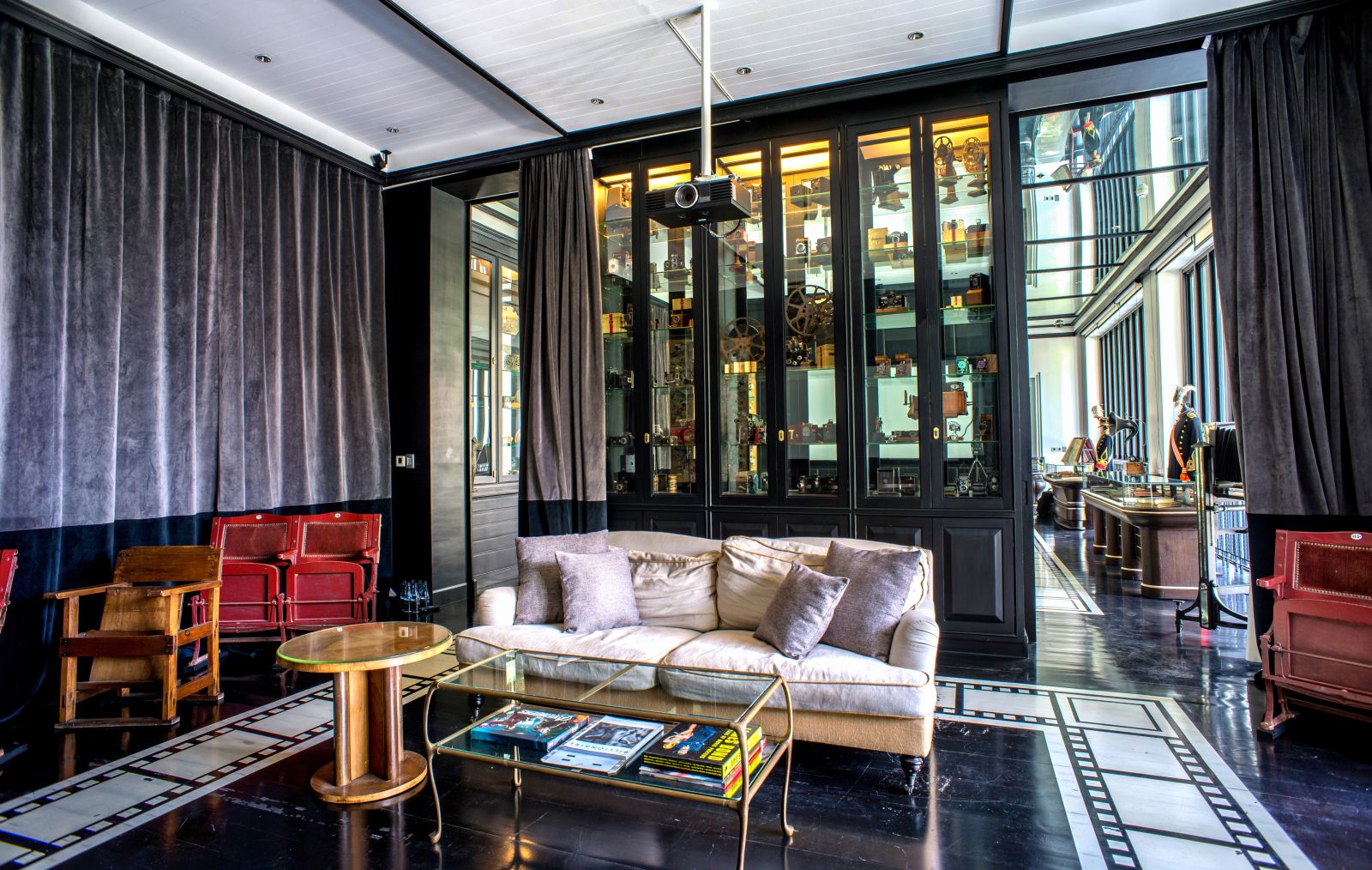 Cinema-style screening room at the Siam Hotel in Bangkok