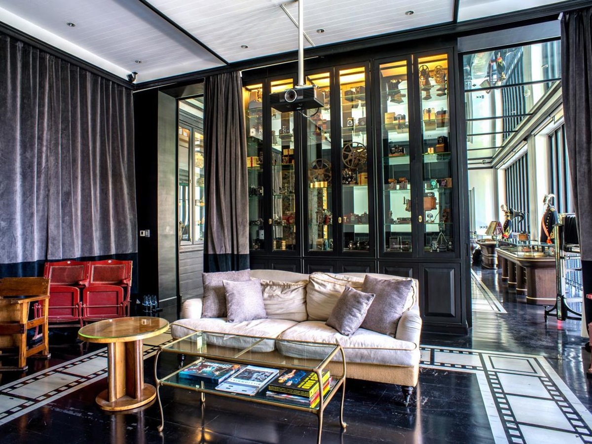 Cinema-style screening room at the Siam Hotel in Bangkok