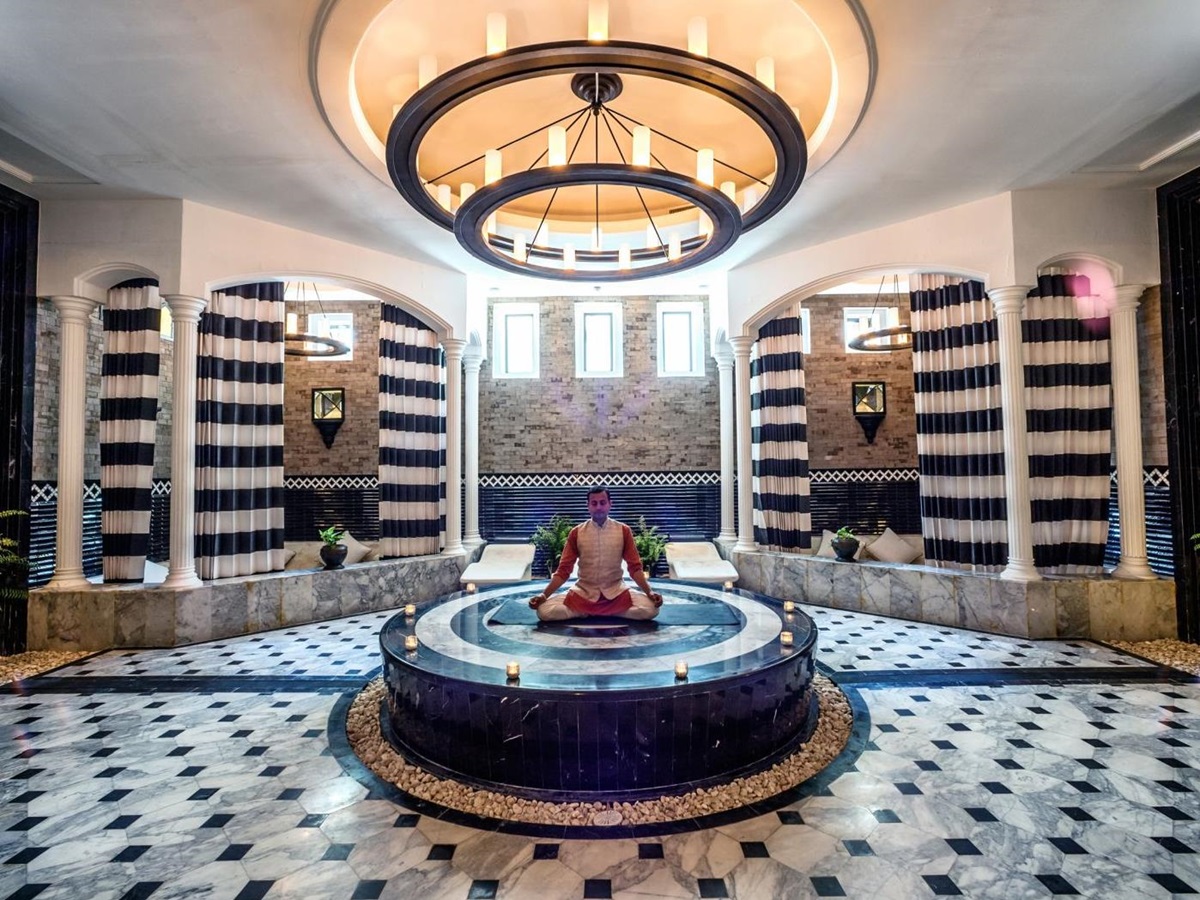 Entry to the spa at the Siam Hotel in Bangkok