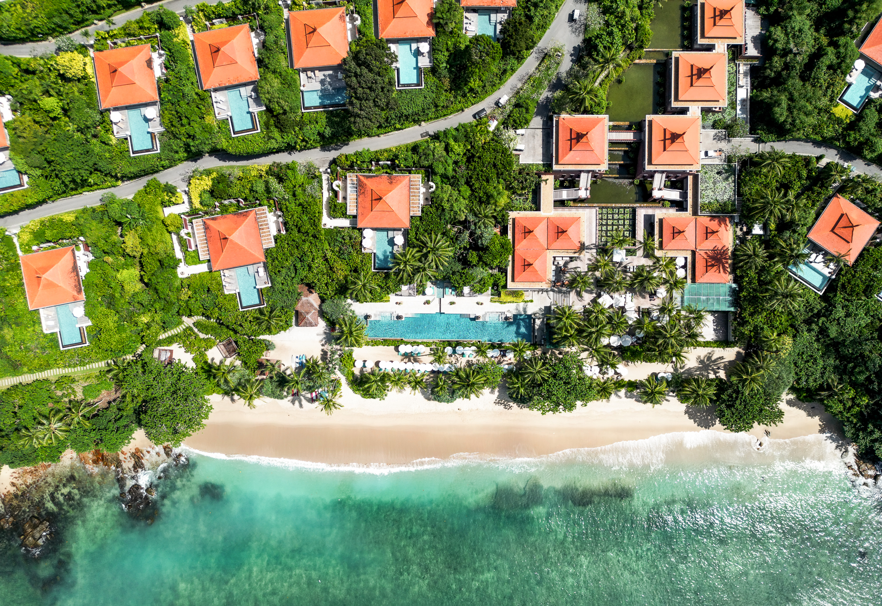 Bird's eye view of Trisara on Phuket