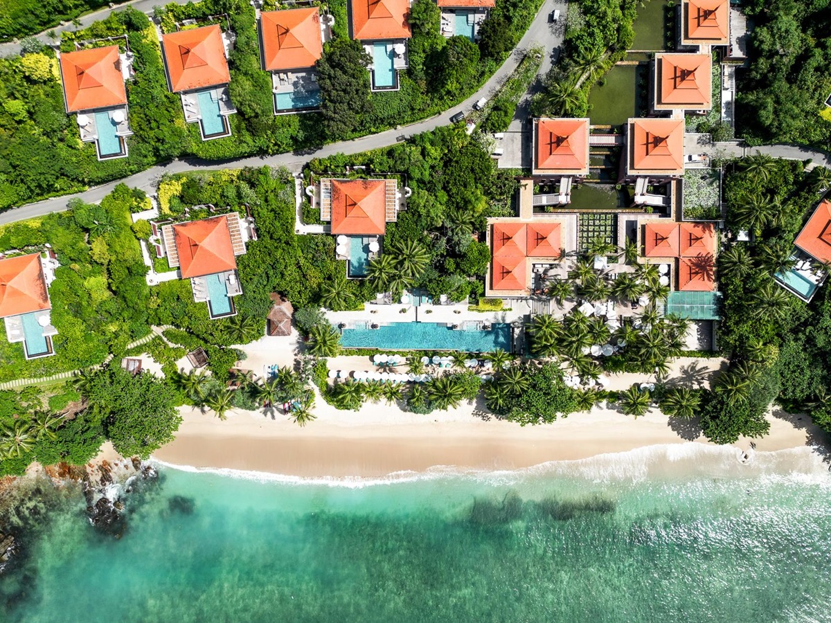 Bird's eye view of Trisara on Phuket