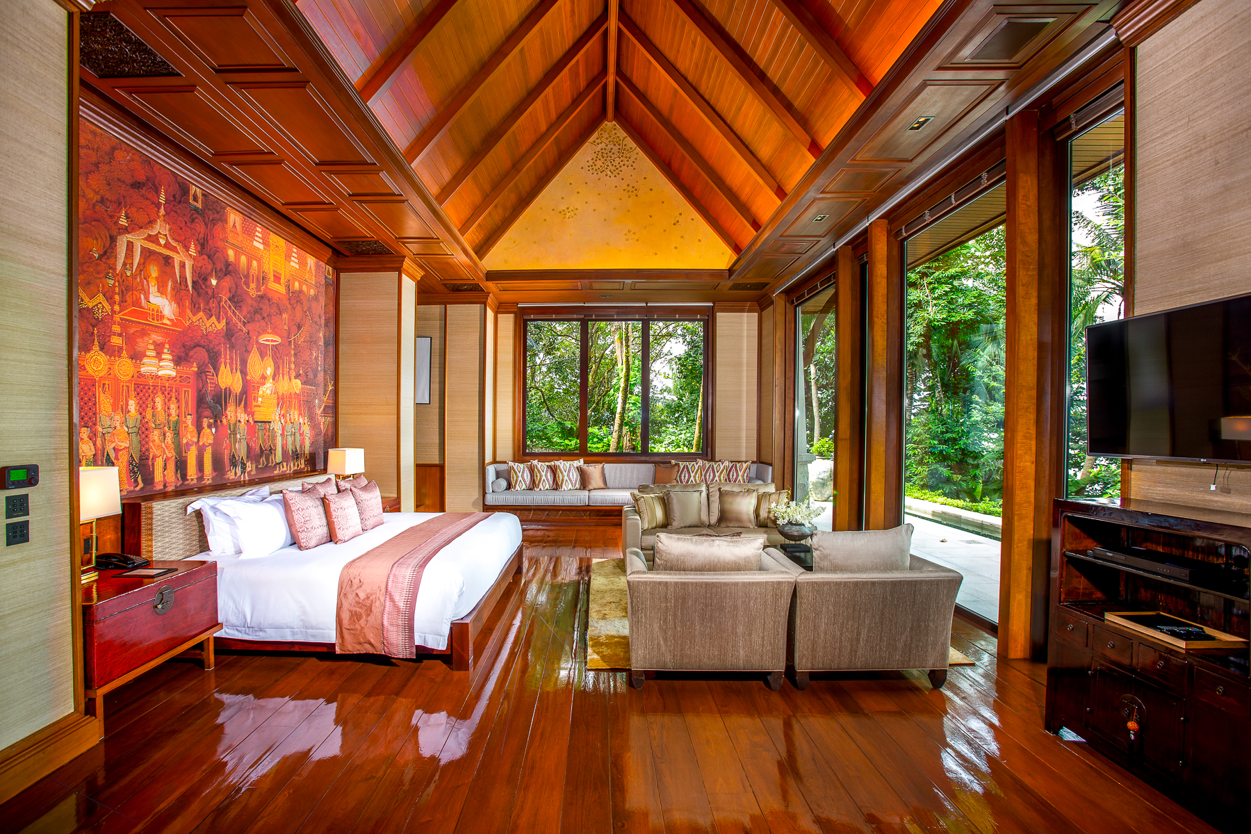 Ocean front suite bedroom at Trisara on Phuket