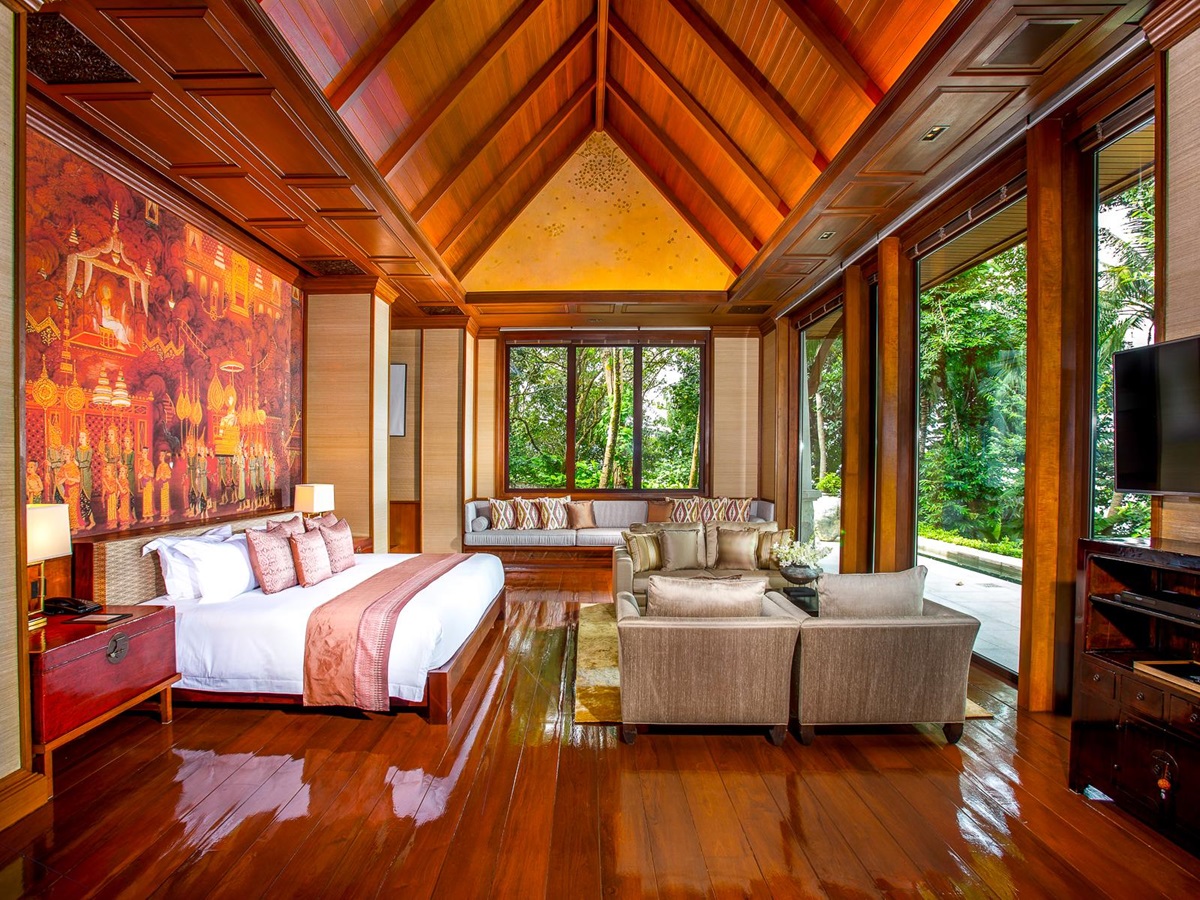 Ocean front suite bedroom at Trisara on Phuket