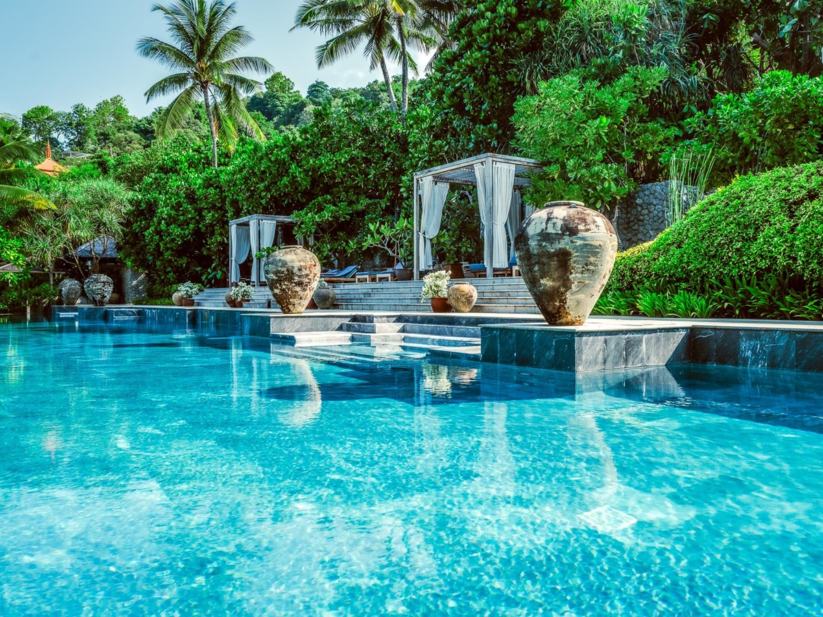 Pool cabana at Trisara on Phuket