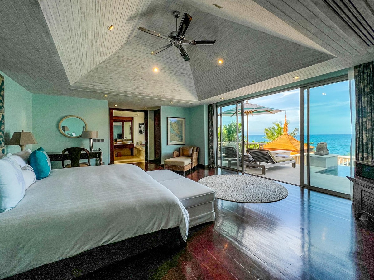 Residential villa bedroom at Trisara on Phuket