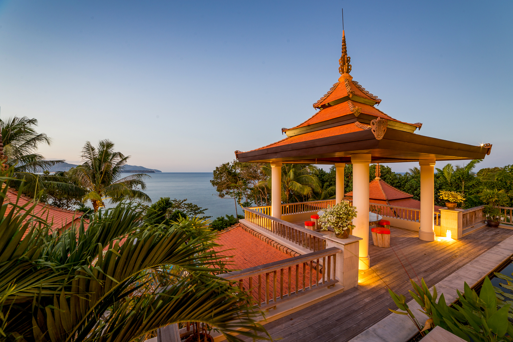 Residential villa pavilion with ocean views at Trisara on Phuket