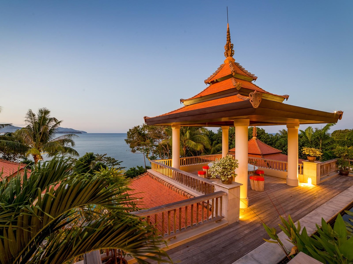 Residential villa pavilion with ocean views at Trisara on Phuket