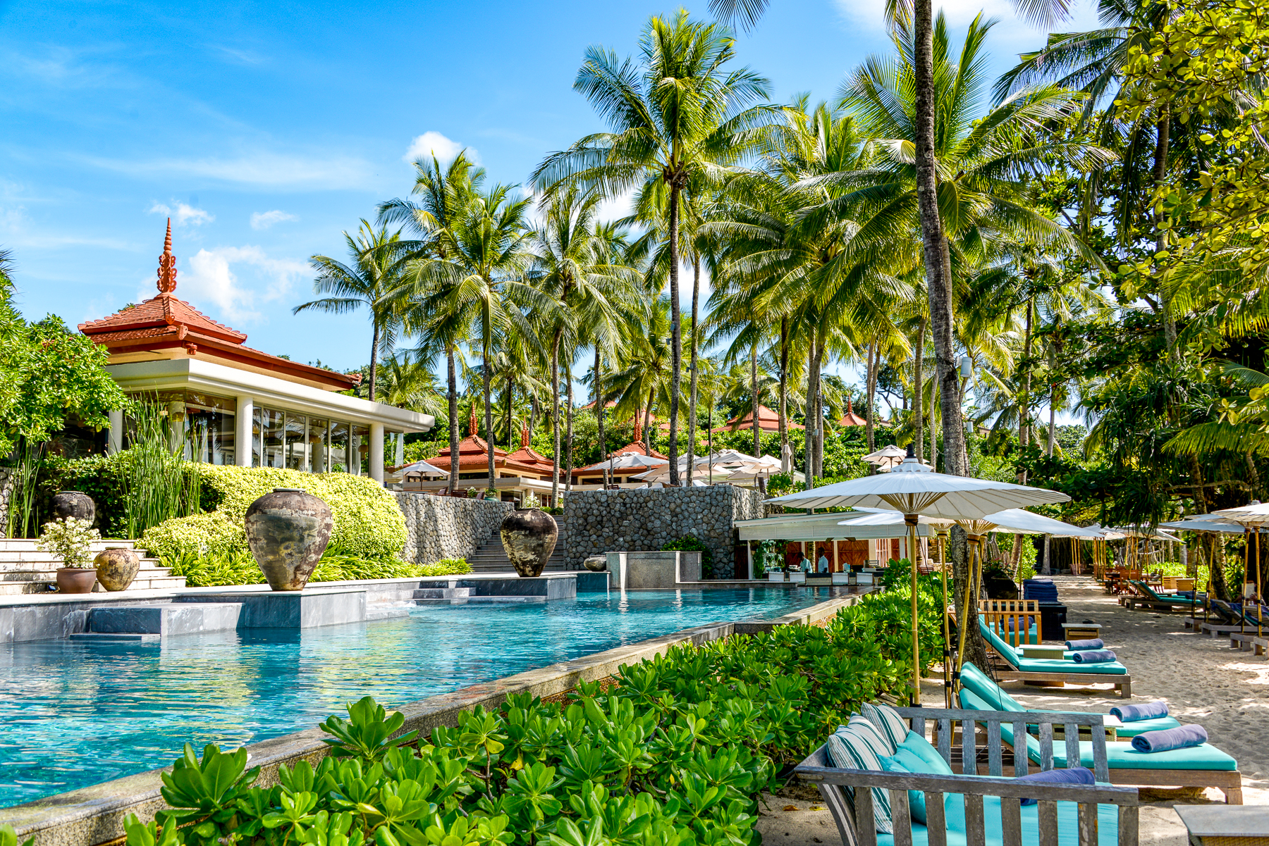 Pool and exterior of Trisara on Phuket
