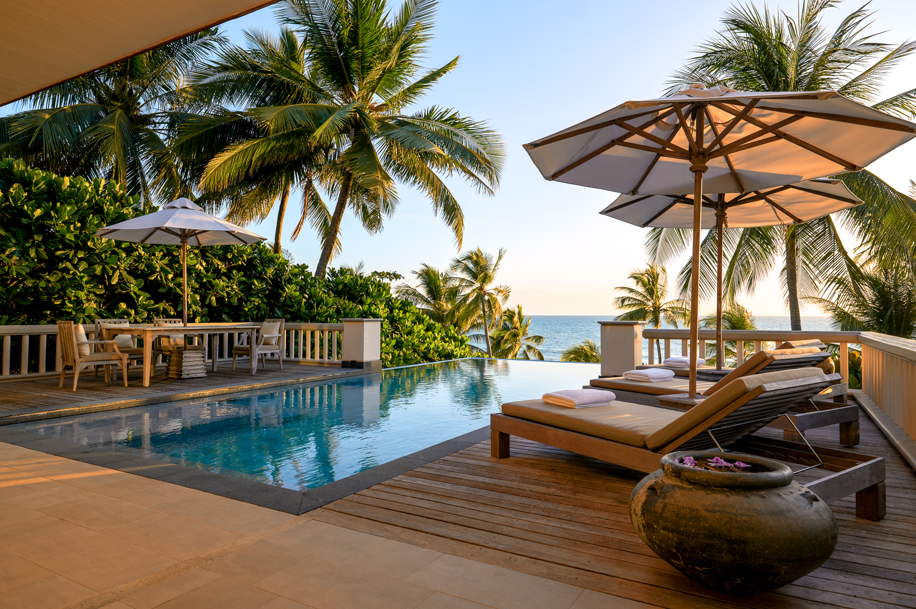 Thanawatchu pool terrace at Trisara on Phuket