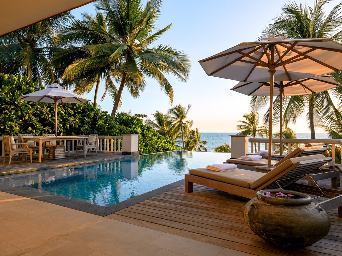 Thanawatchu pool terrace at Trisara on Phuket