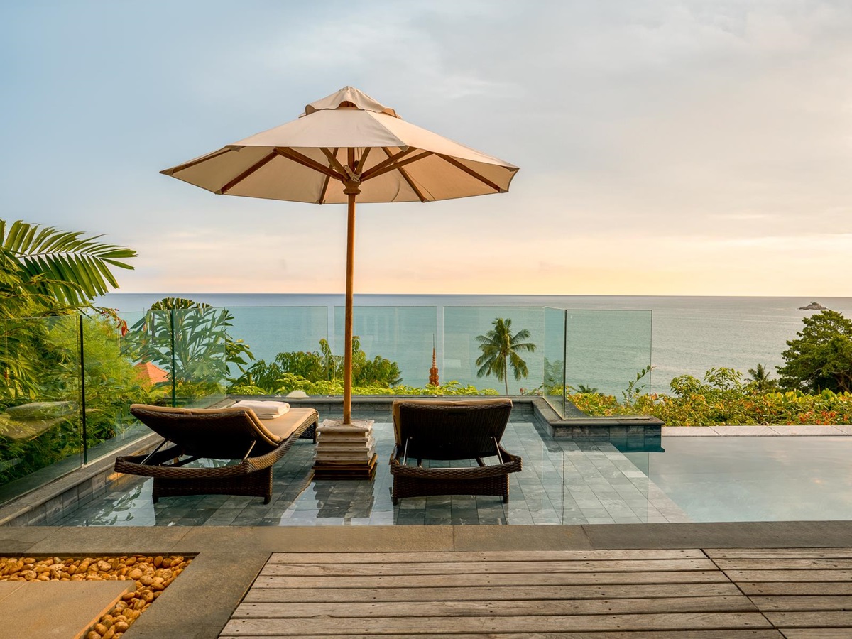 Thanawatchu villa pool at Trisara on Phuket