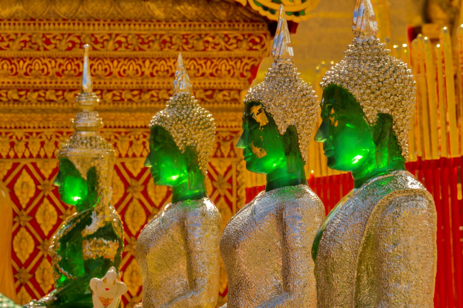 Buddha details at a temple in Chiang Mai, Thailand