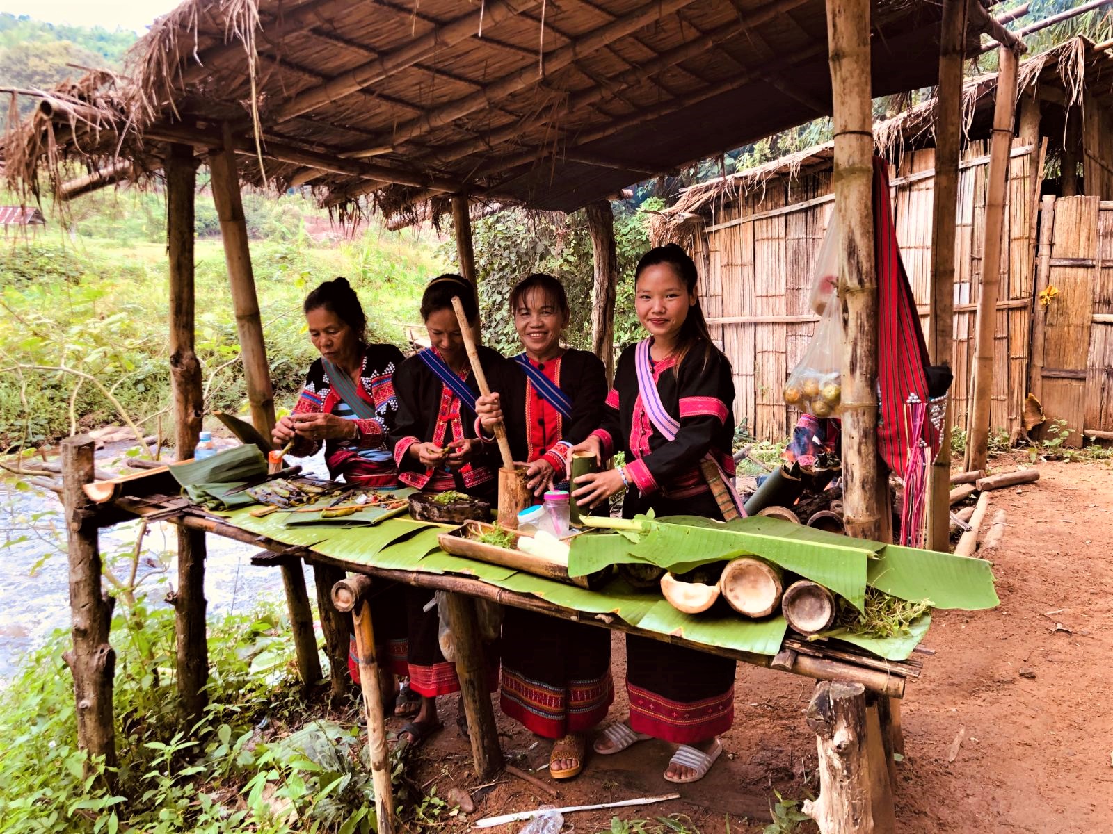 Lunch served by a Thai hilltribe