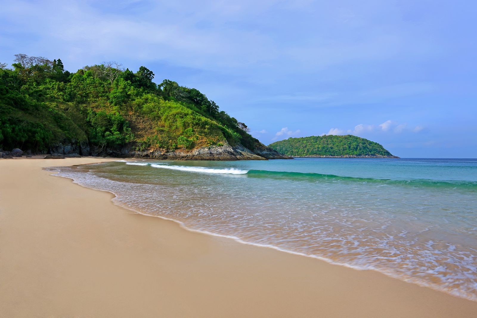 Beachfront at The Nai Harn hotel in the Phuket region of Thailand