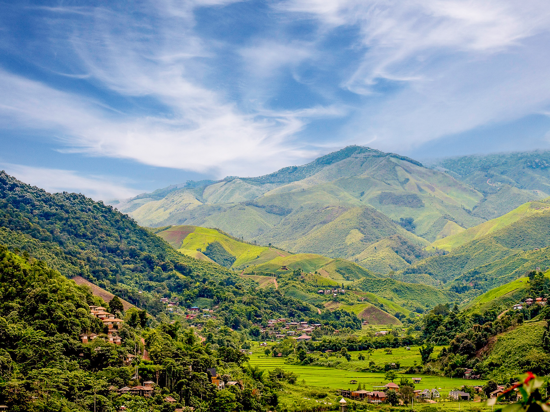 Mountain landscape in Nan Province, Thailand