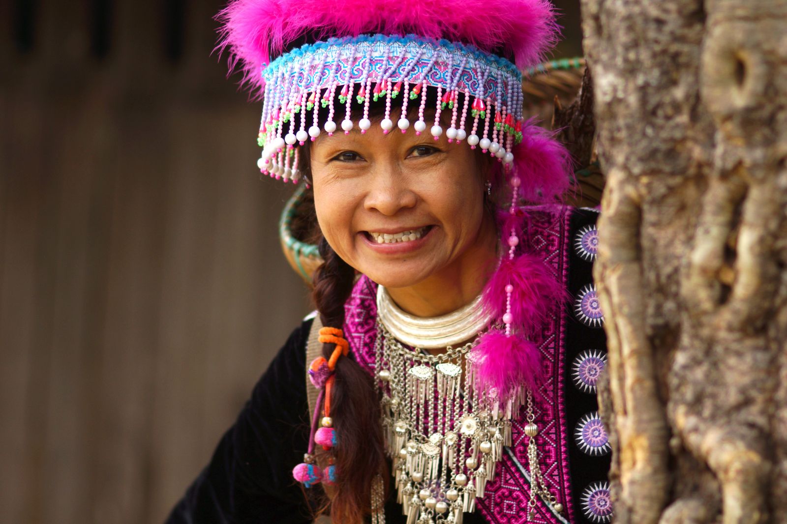 A woman belonging to the Hmong Hilltribe in Thailand
