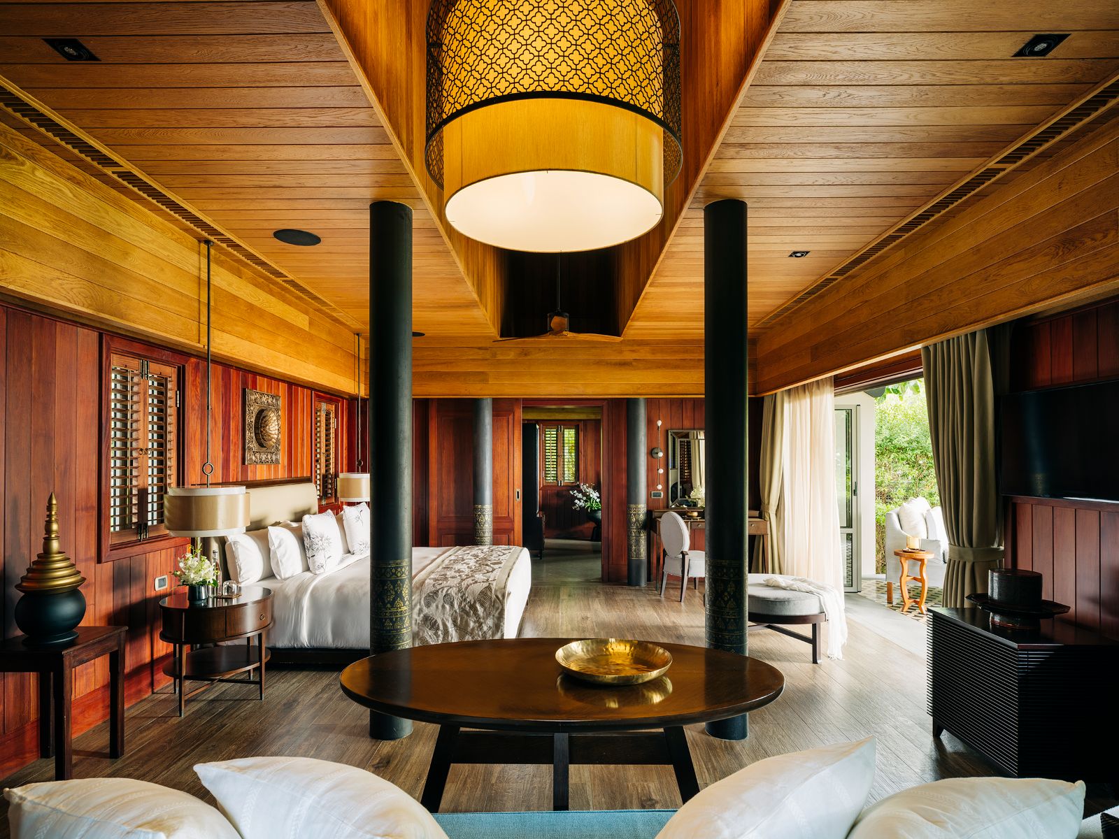 Ocean Villa bedroom at ANI Thailand villa on Koh Yao Noi island in the Pha Ngan Bay in Thailand