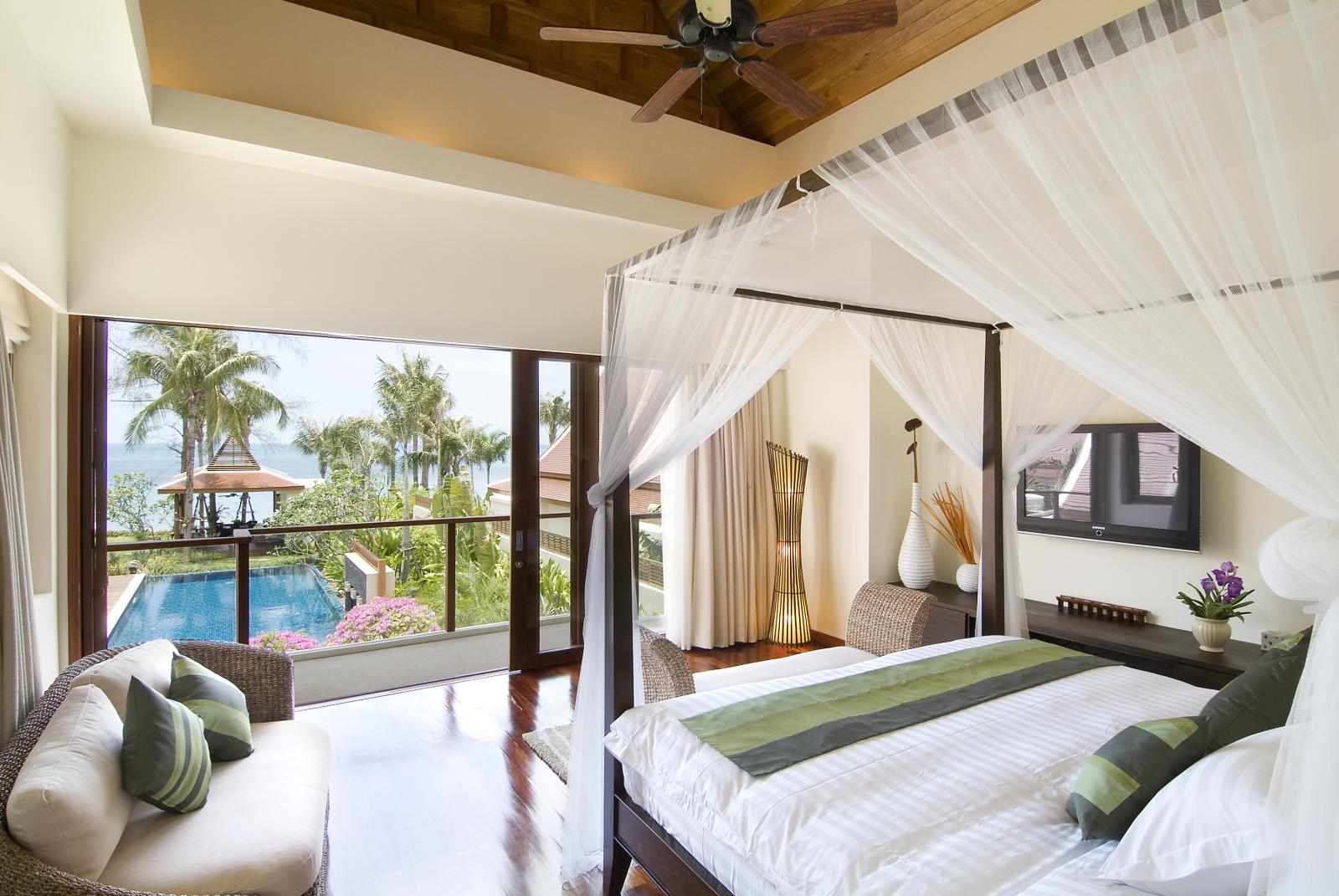 open double bedroom in baan samlarn, thailand