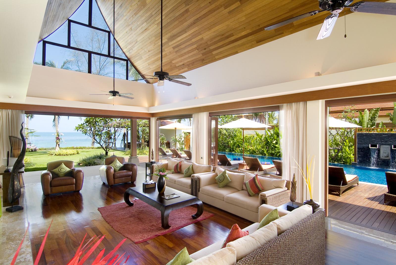 living room in baan samlarn, thailand