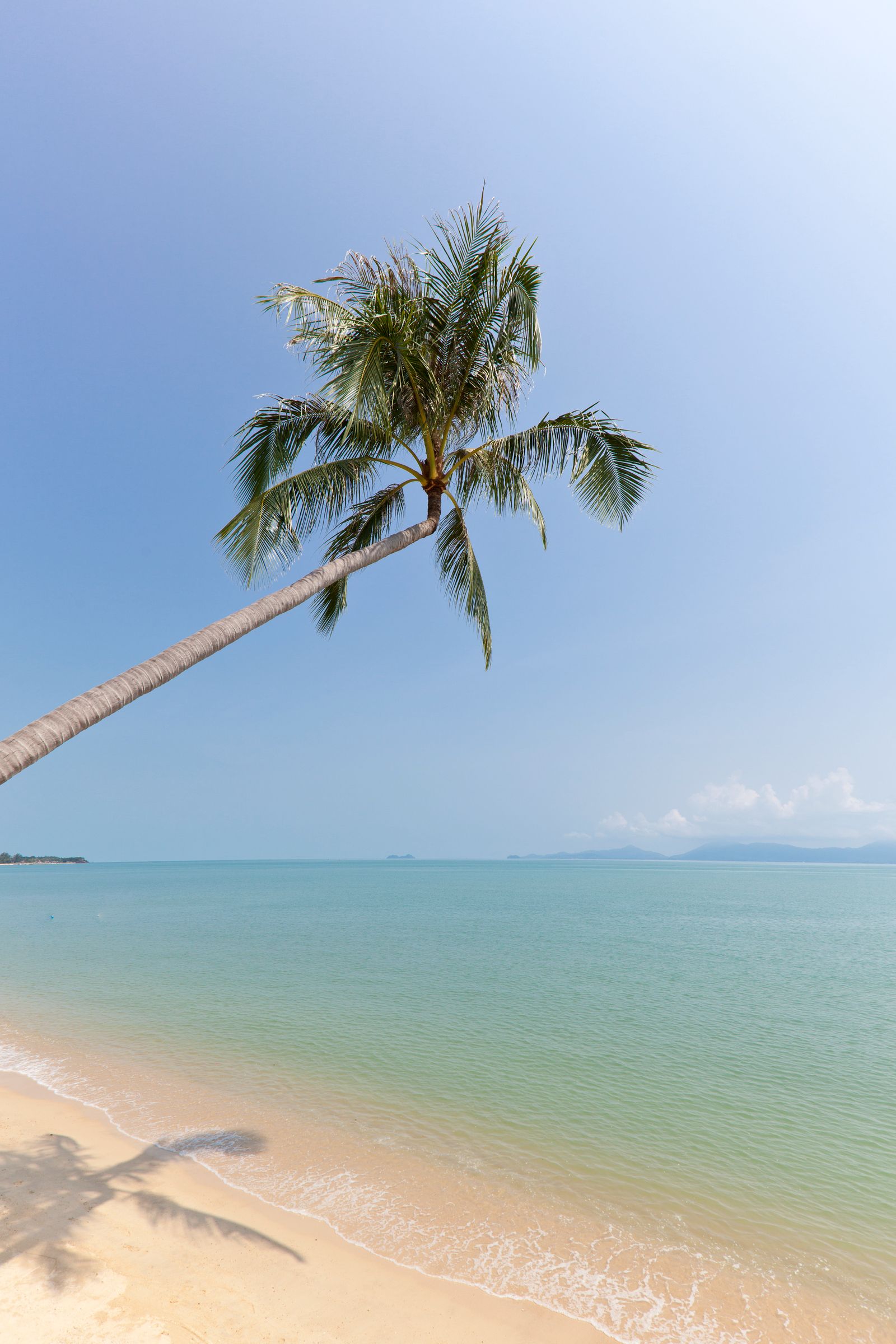 Beach and ocean on the grounds of villa Gardenia on Koh Samui in Thailand