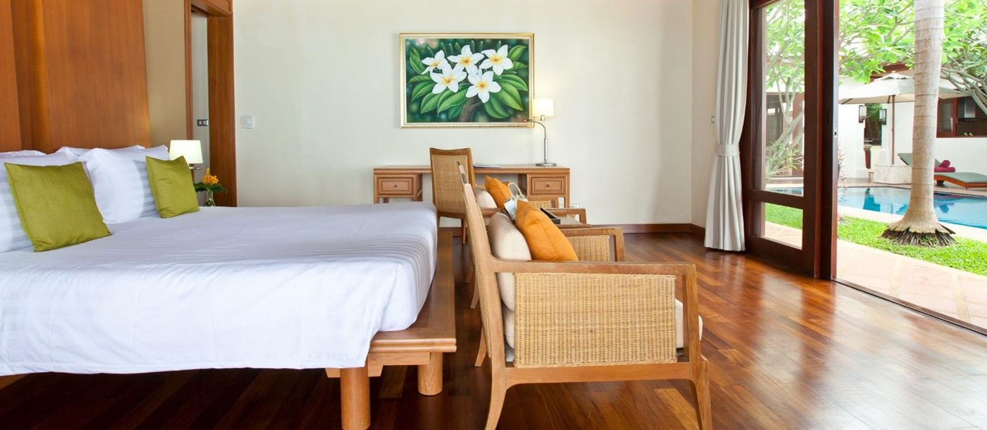 Double room with pool view at villa Gardenia on Koh Samui in Thailand