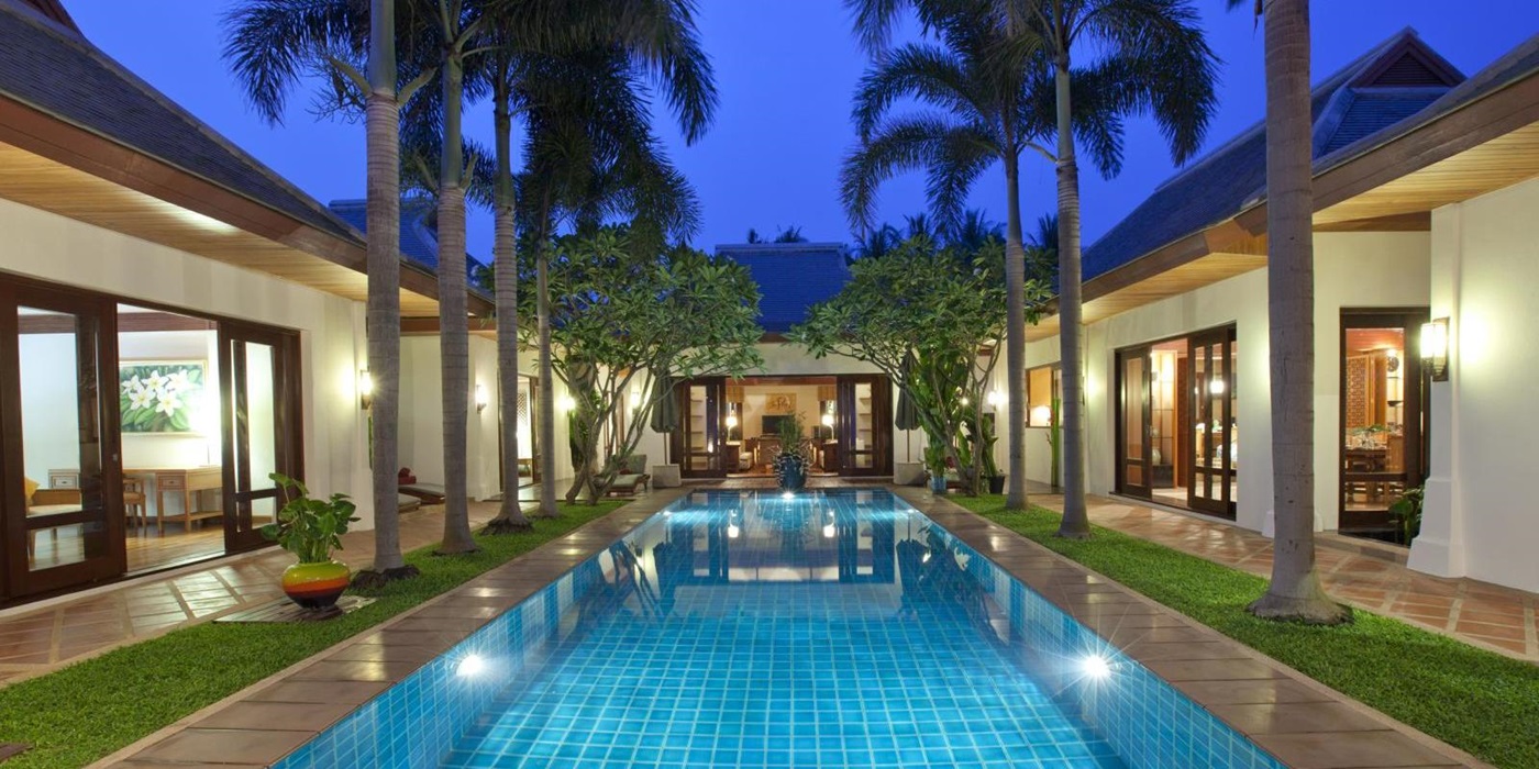 swimming pool of gardenia, thailand