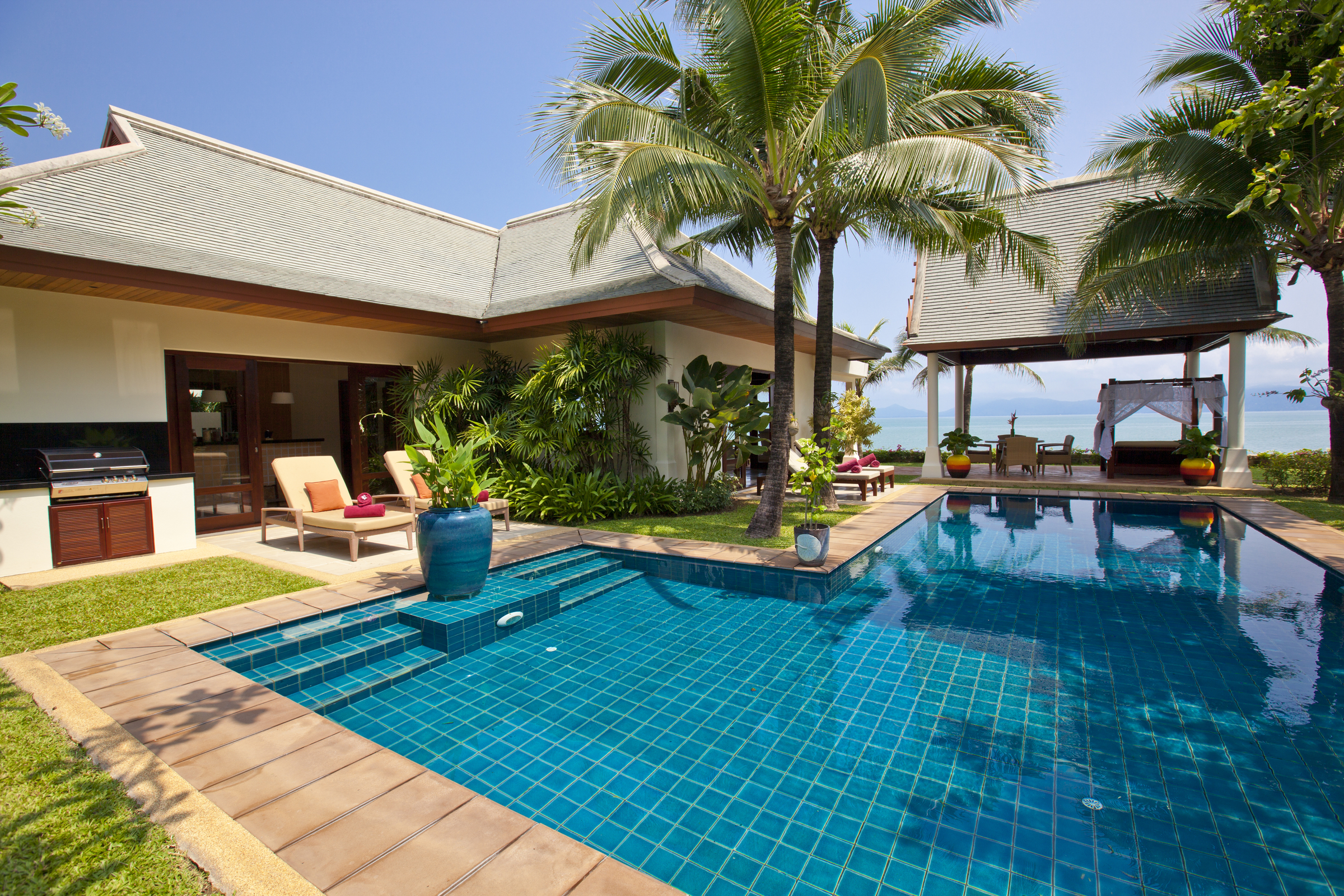 Pool view at Villa Hibiscus, Thailand