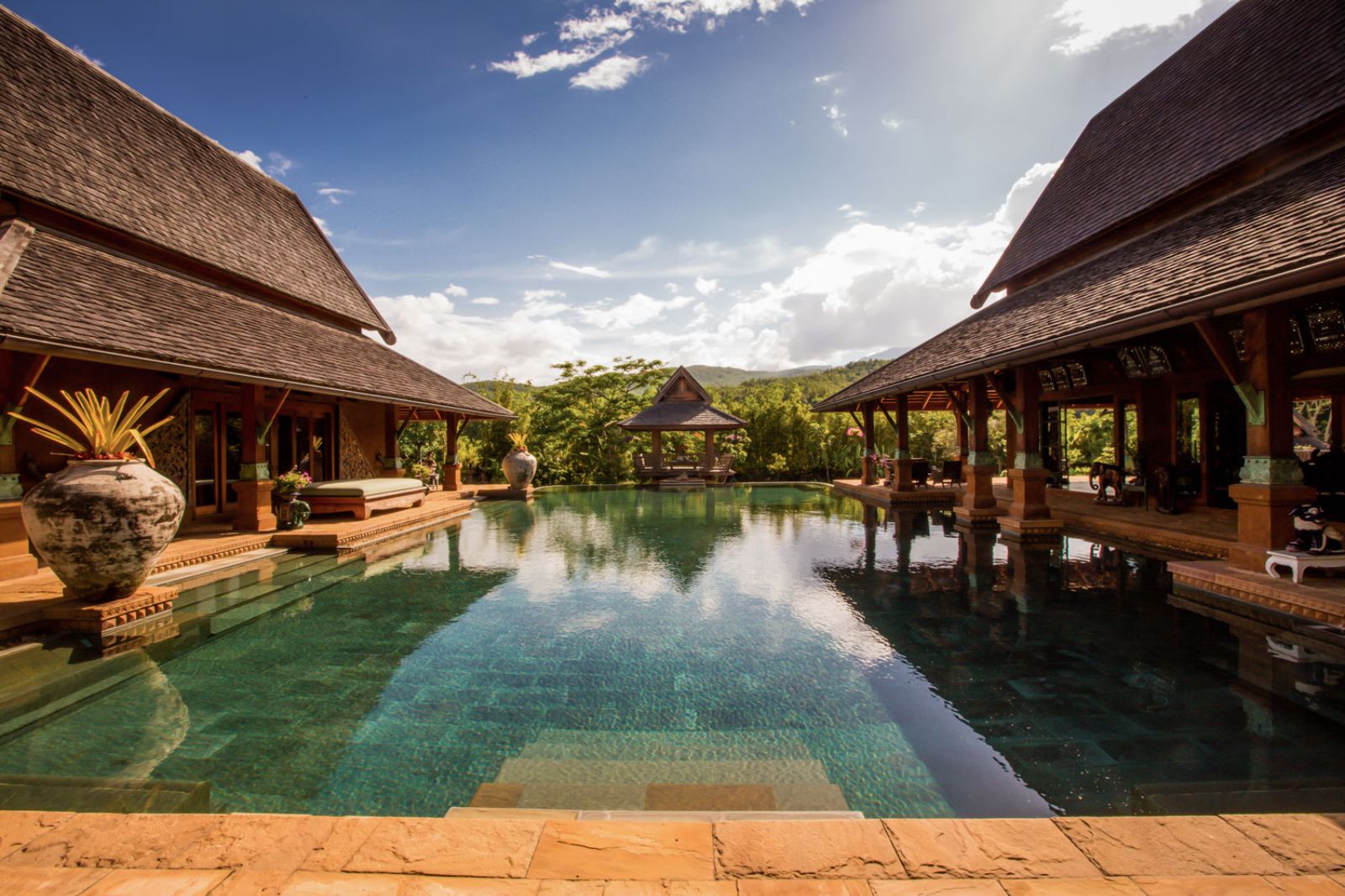 Poolside at Howie's HomeStay in Chiang Mai, Thailand