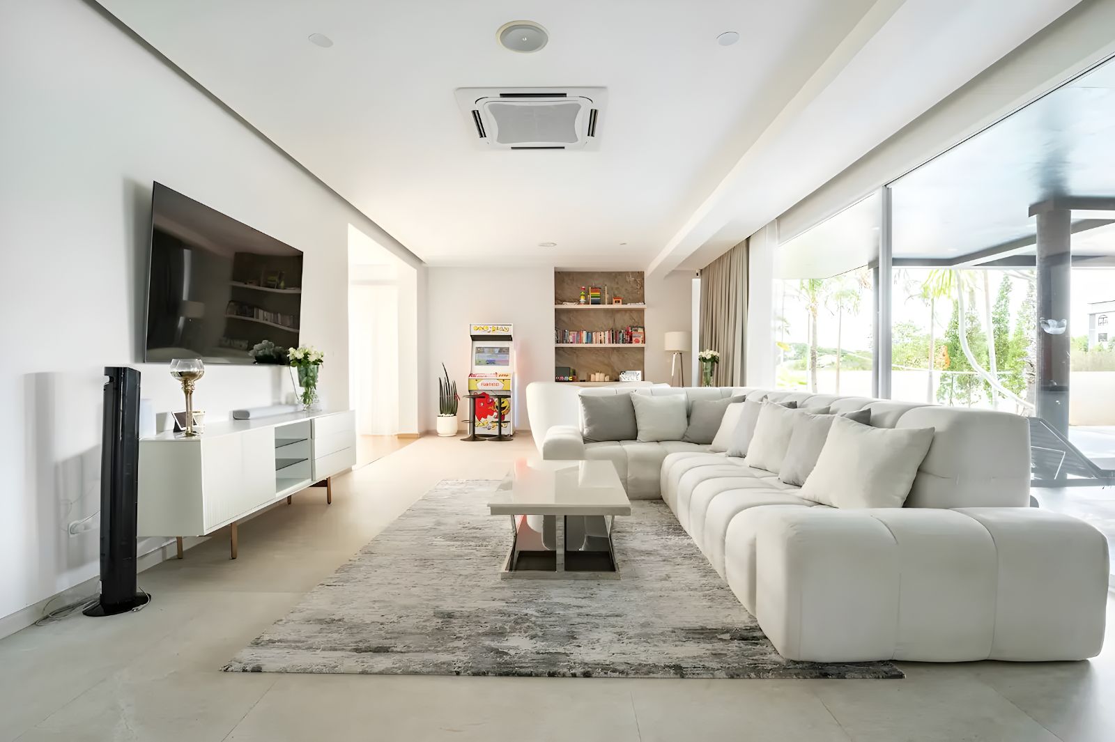 Living room at Palm Villa in Thailand's Chiang Mai region