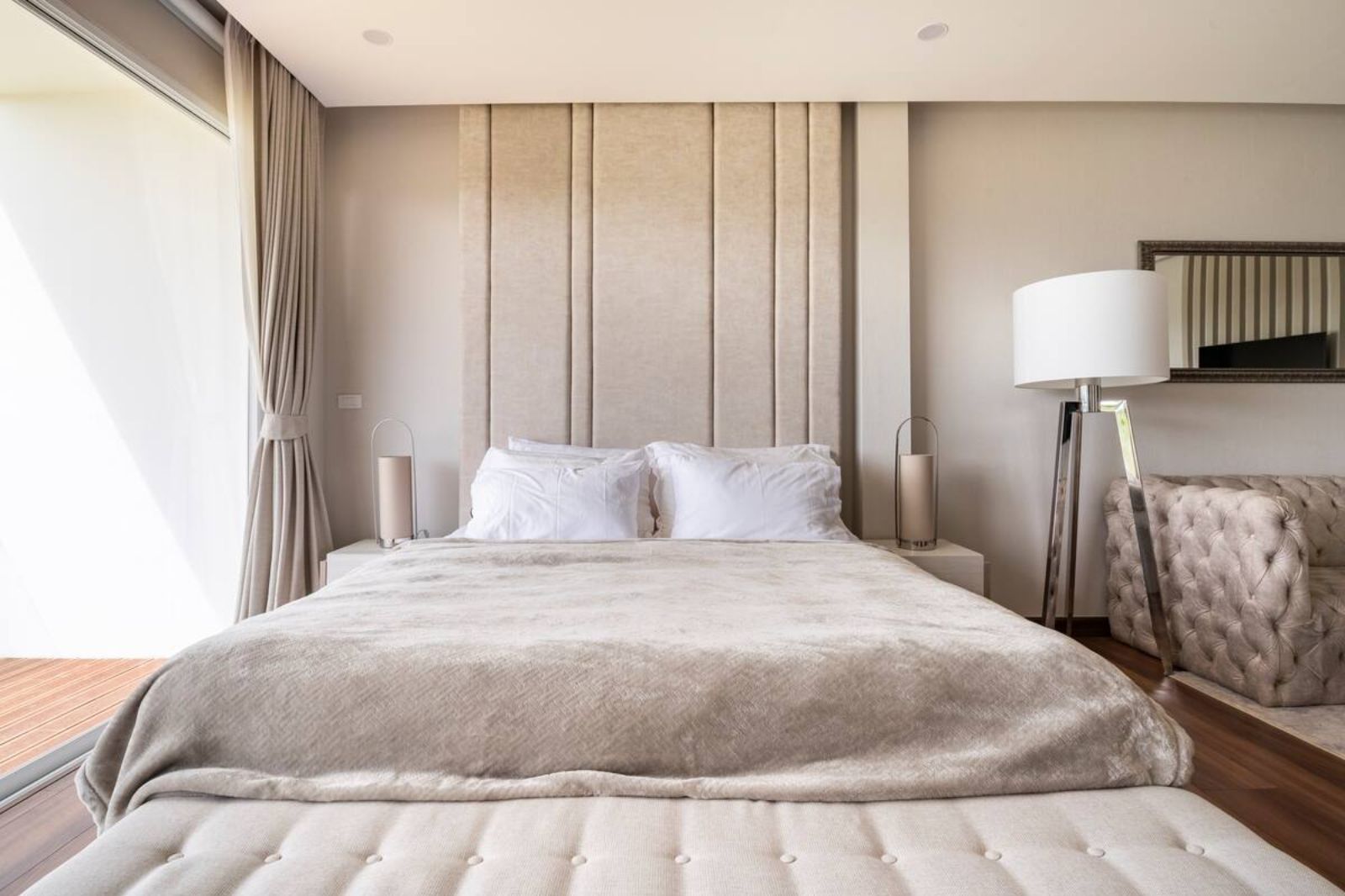 Master suite bed at Palm Villa in Thailand's Chiang Mai region