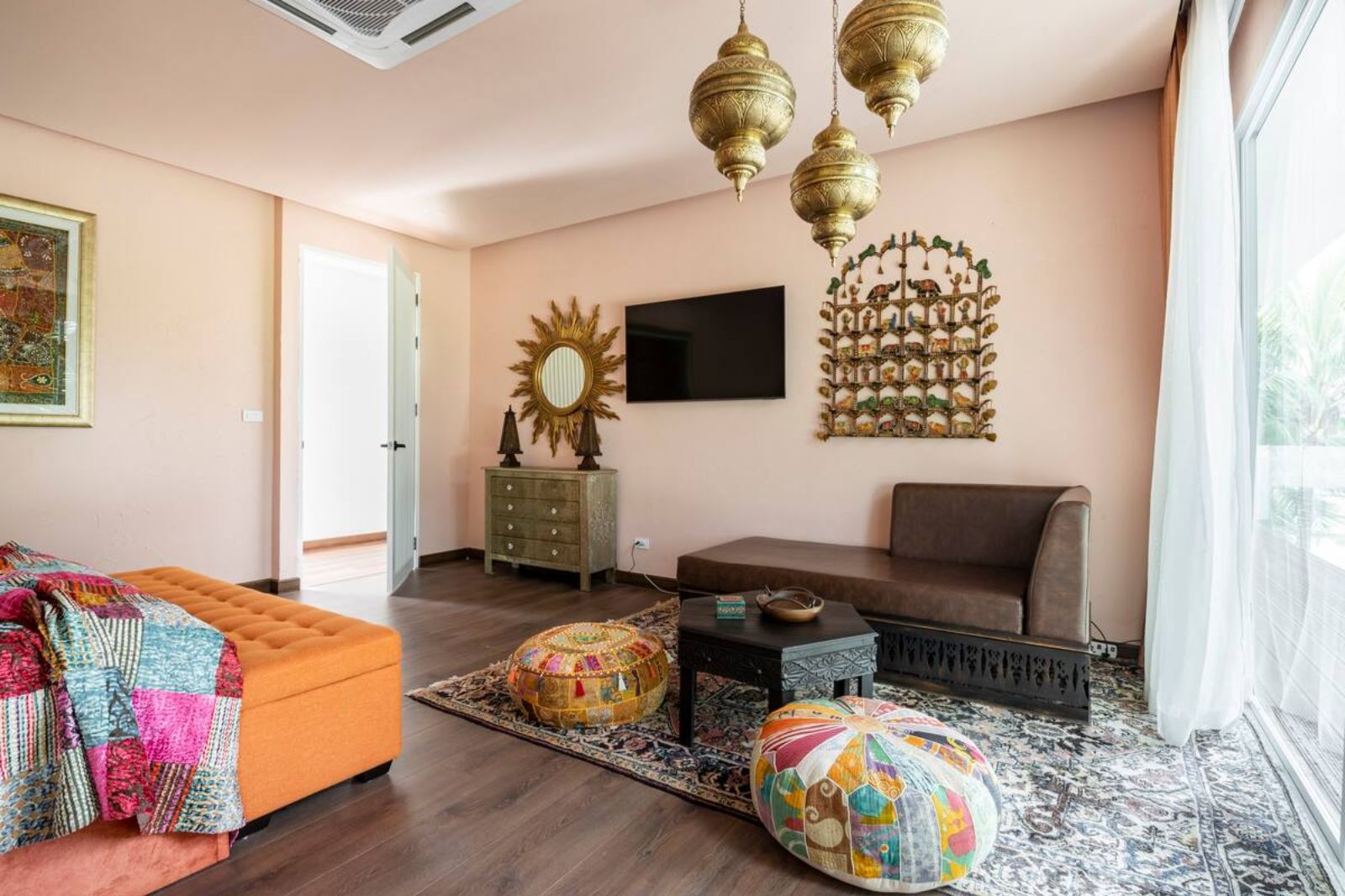 Moroccan guest suite living area at Palm Villa in Thailand's Chiang Mai region